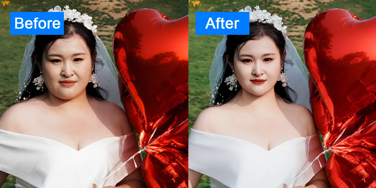 Retouche de photos pour une personne réelle